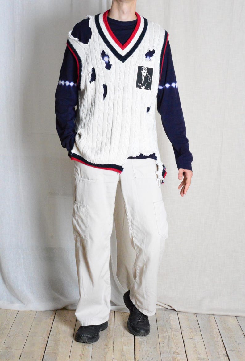 Reworked Cable Knit Sweater Vest